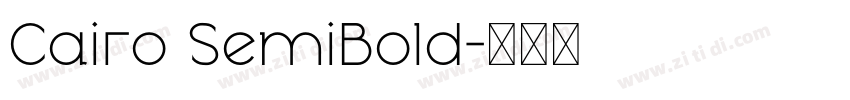 Cairo SemiBold字体转换